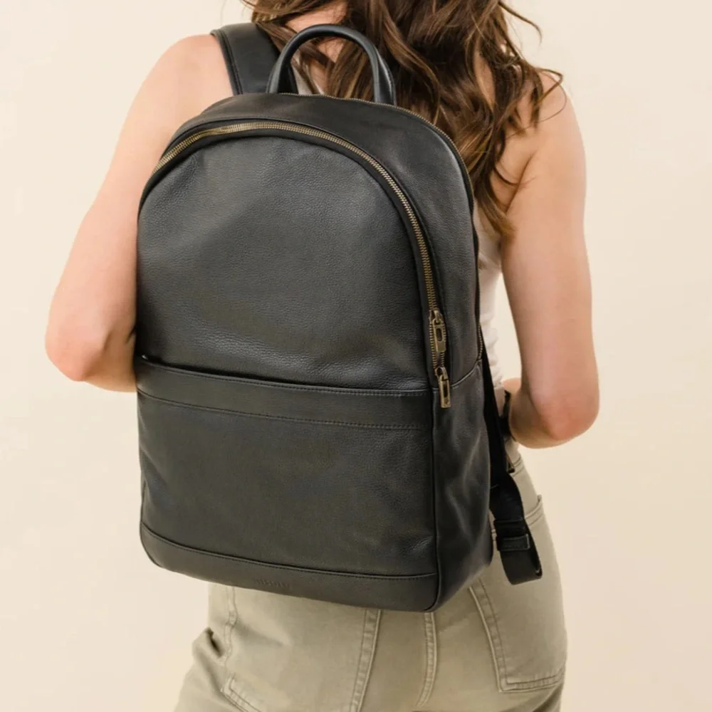 Nisolo Alex leather commuter backpack